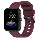 Universell silikon Smartwatch-klokkerem (20 mm) m. Metallspenne - Burgundy