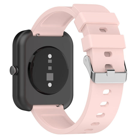 Universell silikon Smartwatch-klokkerem (20 mm) m. Metallspenne - Rosa