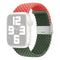 Apple Watch (38/40/SE/41/42mm) Tofarvet Nylon Rem - Orange / Grøn