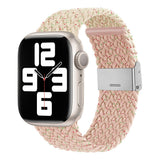 Apple Watch (38/40/SE/41/42mm) Tofarvet Nylon Rem - Beige / Blå