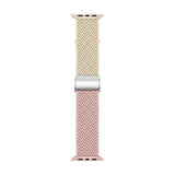 Apple Watch (38/40/SE/41/42mm) Tofarvet Nylon Rem - Beige / Blå