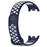 Xiaomi Smart Band 9 / 9 NFC / 8 / 8 NFC Silikone Urrem - Mørkeblå / Hvid