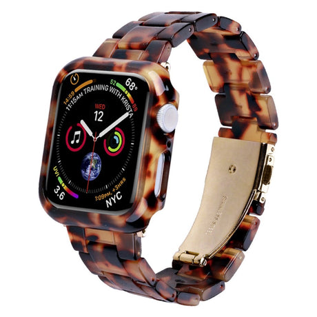 Apple Watch 9/8/7 (45 mm) klokkebånd og deksel i resin - svart / brun