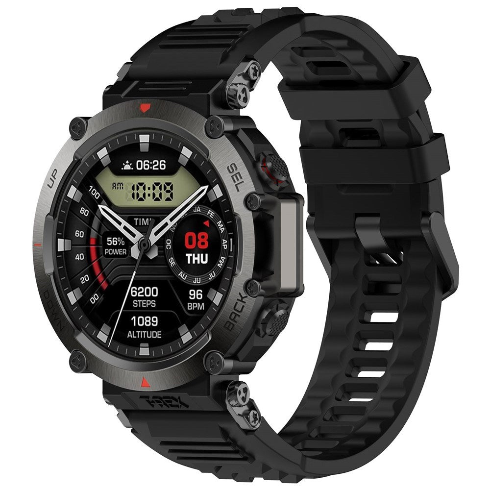 Amazfit T-Rex Ultra Silikone Rem - Monteringsværktøj - Sort
