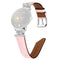 Google Pixel Watch 1/2/3 skinnklokkerem m. Sølv Rhinestone-spenne - Rosa