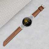 Google Pixel Watch 1/2/3 skinnklokkerem m. Sølv Rhinestone-spenne - Brun