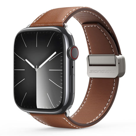 Apple Watch (38/40/SE/41/42mm) DUX DUCIS Kunstlæderrem - Brun