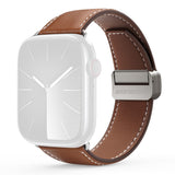 Apple Watch (42/44/SE/45/46/49mm) DUX DUCIS Kunstlæderrem - Brun