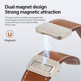 Apple Watch (42/44/SE/45/46/49mm) DUX DUCIS Kunstlæderrem - Brun