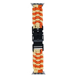Apple Watch (38/40/SE/41/42mm) EIDERWOOD Tofarvet Flettet Nylon Urrem - Orange / Gul