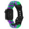Apple Watch (38/40/SE/41/42mm) EIDERWOOD Tofarvet Flettet Nylon Urrem - Lilla / Grøn
