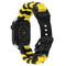 Apple Watch (38/40/SE/41/42mm) EIDERWOOD Tofarvet Flettet Nylon Urrem - Gul / Sort
