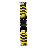 Apple Watch (38/40/SE/41/42mm) EIDERWOOD Tofarvet Flettet Nylon Urrem - Gul / Sort