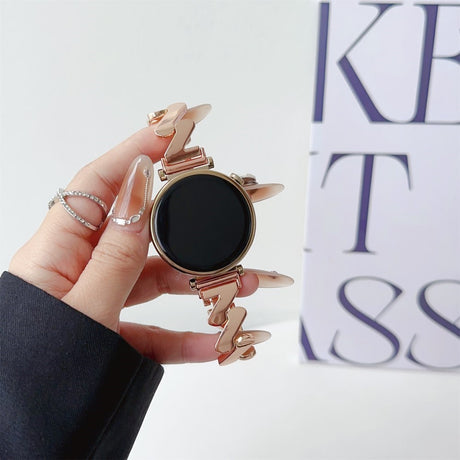 Universell 20 mm smartklokkerem - Bølget metall - Rose gull