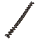 Universell 20 mm smartklokkerem - Bølget metall - Svart