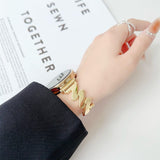 Universell 20 mm smartklokkerem - Bølget metall - Svart