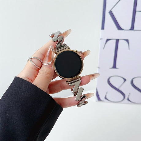 Universell 20 mm smartklokkerem - Bølget metall - Sølv