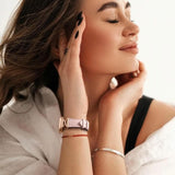 Apple Watch (38/40/SE/41/42 mm) nøytral kunstskinnrem - rosa