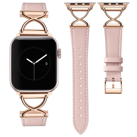 Apple Watch (38/40/SE/41/42 mm) nøytral kunstskinnrem - rosa