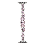 Apple Watch (38/40/SE/41/42 mm) rem med diamantdekor – rosa / elastisk