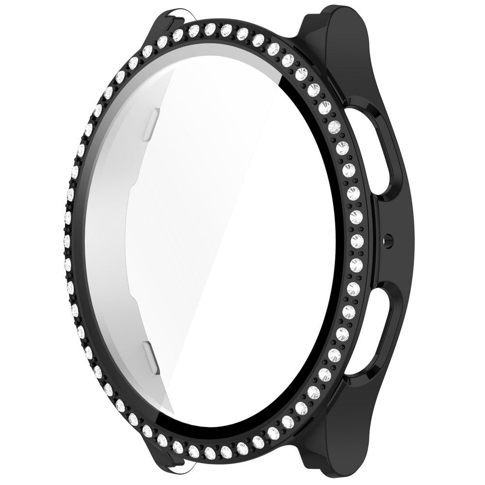 Samsung Galaxy Watch 7 (40 mm) deksel i hardplast m. Innebygd skjermbeskytter - Black &amp; Rhinestone