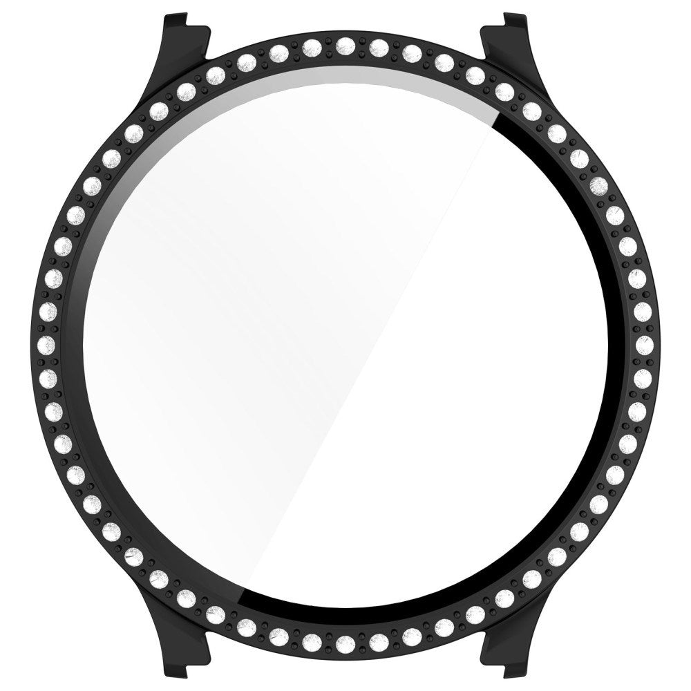 Samsung Galaxy Watch 7 (40 mm) deksel i hardplast m. Innebygd skjermbeskytter - Black &amp; Rhinestone