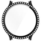 Samsung Galaxy Watch 7 (40 mm) deksel i hardplast m. Innebygd skjermbeskytter - Black &amp; Rhinestone