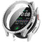 Samsung Galaxy Watch 7 (40 mm) deksel i hardplast m. Innebygd skjermbeskytter - Sølv og Rhinestone