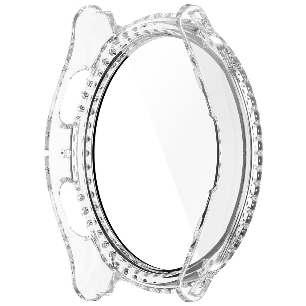 Samsung Galaxy Watch 7 (40 mm) deksel i hardplast m. Innebygd skjermbeskytter - Transparent &amp; Rhinestone