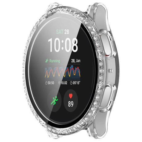 Samsung Galaxy Watch 7 (40 mm) deksel i hardplast m. Innebygd skjermbeskytter - Transparent &amp; Rhinestone