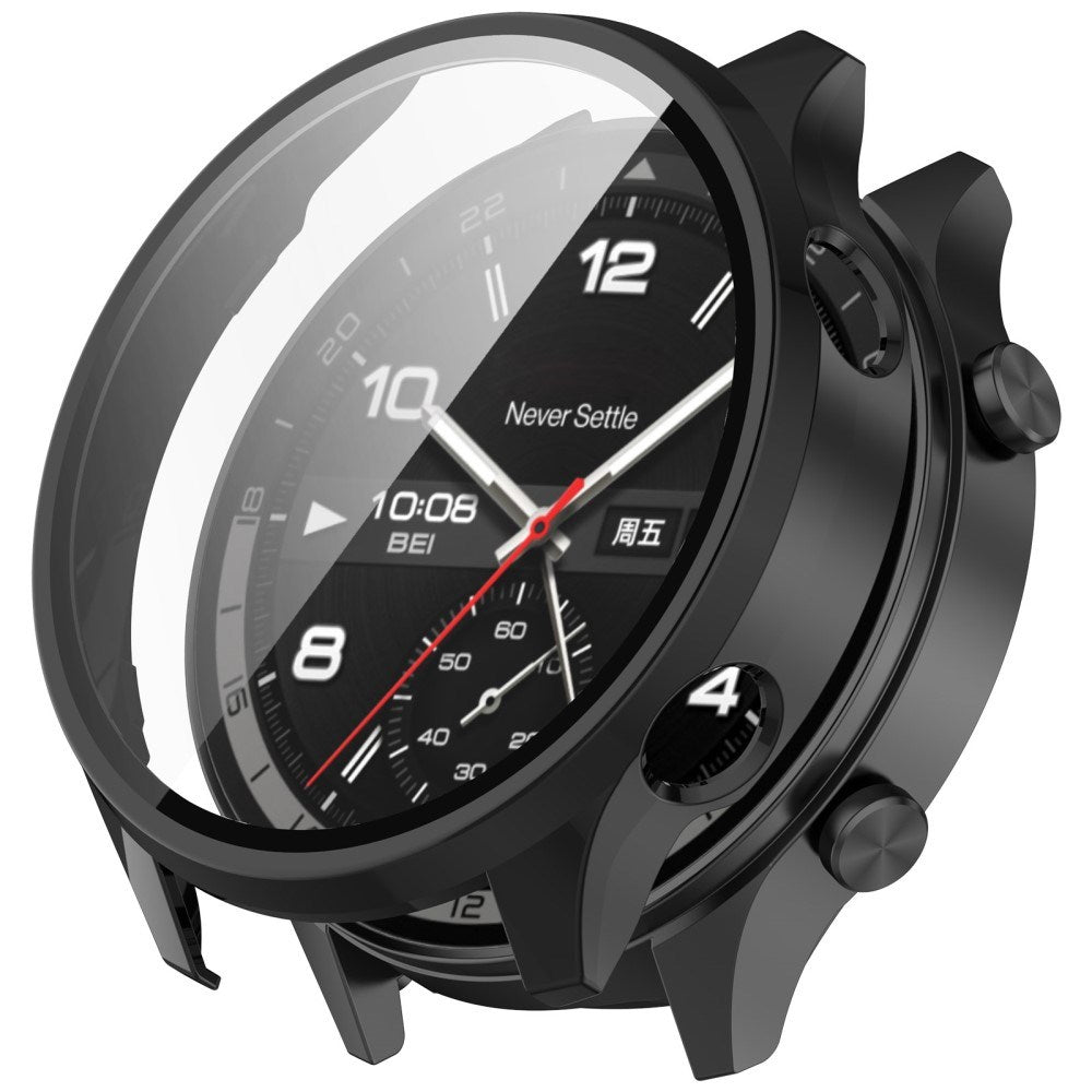 OnePlus Watch 2R-deksel m. Herdet glass - svart