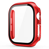 Apple Watch 11 / 10 (42mm) Hård Plast Case m. Indbygget Skærmbeskyttelse - Rød