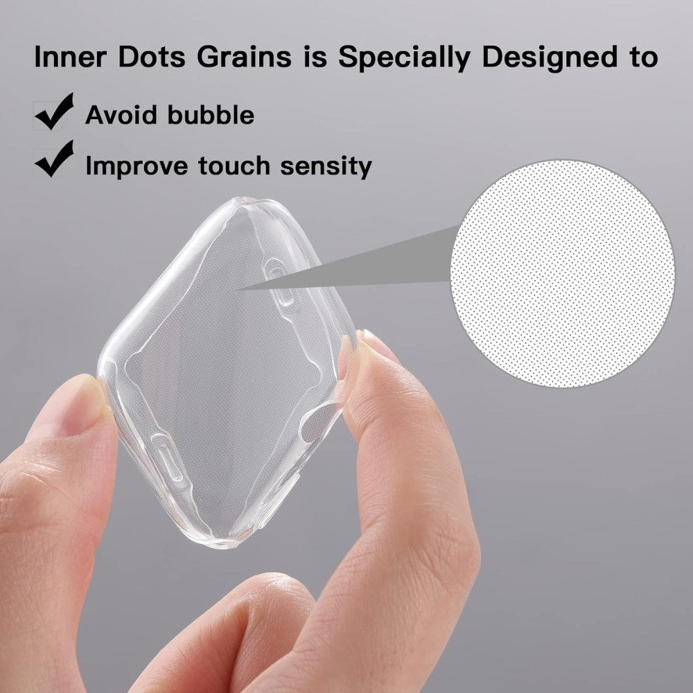 Apple Watch 10 (46 mm) fleksibelt plastdeksel m. Innebygd skjermbeskytter - Gjennomsiktig