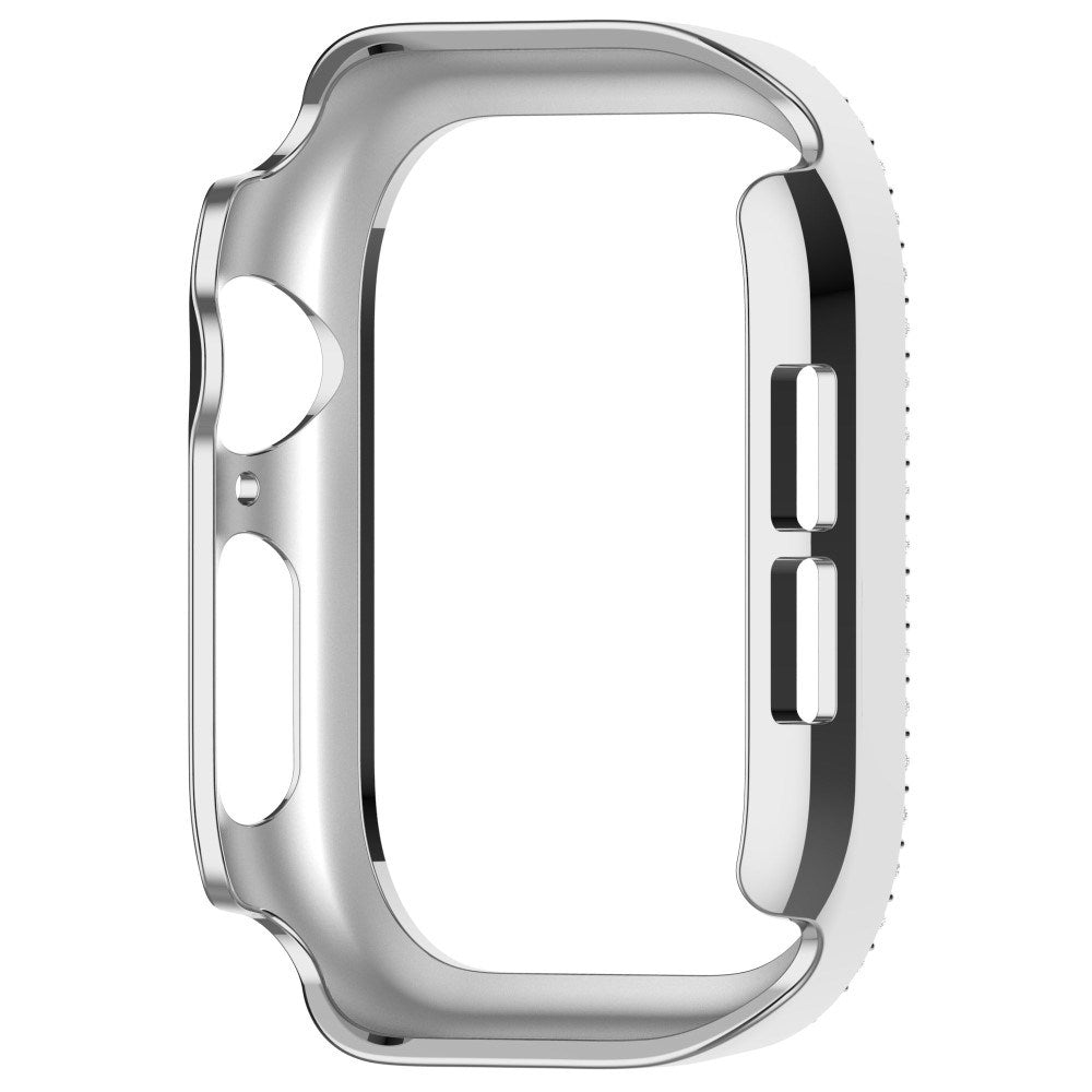 Apple Watch 10 (42 mm) deksel av hardplast m. Rhinestone - Sølv / Rhinestone