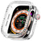 Apple Watch 10 (42 mm) deksel av hardplast m. Rhinestone - Transparent / Rhinestone