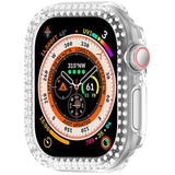 Apple Watch 10 (42 mm) deksel av hardplast m. Rhinestone - Transparent / Rhinestone