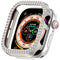 Apple Watch 10 (42 mm) deksel av hardplast m. Rhinestone - Grå / Rhinestone
