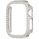 Apple Watch 10 (42 mm) deksel av hardplast m. Rhinestone - Grå / Rhinestone