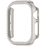 Apple Watch 10 (42 mm) deksel av hardplast m. Rhinestone - Grå / Rhinestone