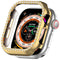 Apple Watch 10 (46 mm) deksel av hardplast m. Rhinestone - Gull / Rhinestone