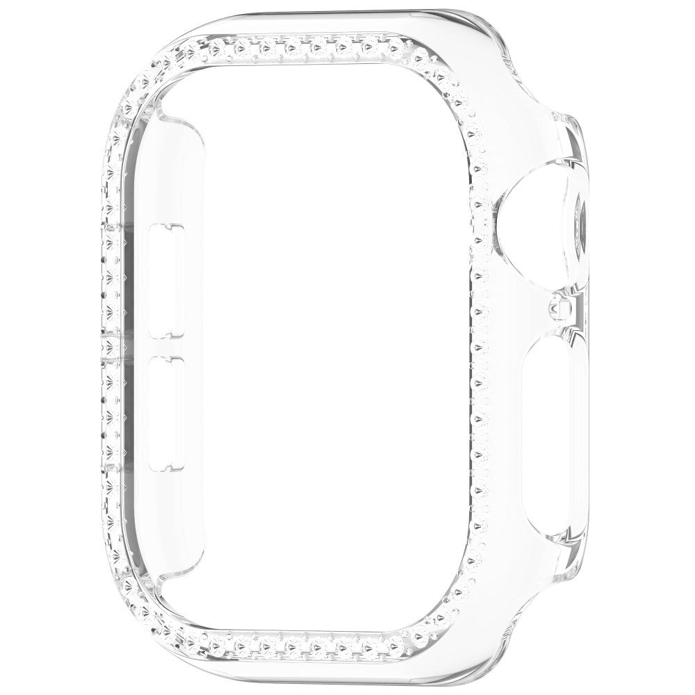 Apple Watch 10 (46 mm) deksel av hardplast m. Rhinestone - Transparent / Rhinestone