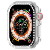 Apple Watch 10 (46 mm) deksel av hardplast m. Rhinestone - Transparent / Rhinestone