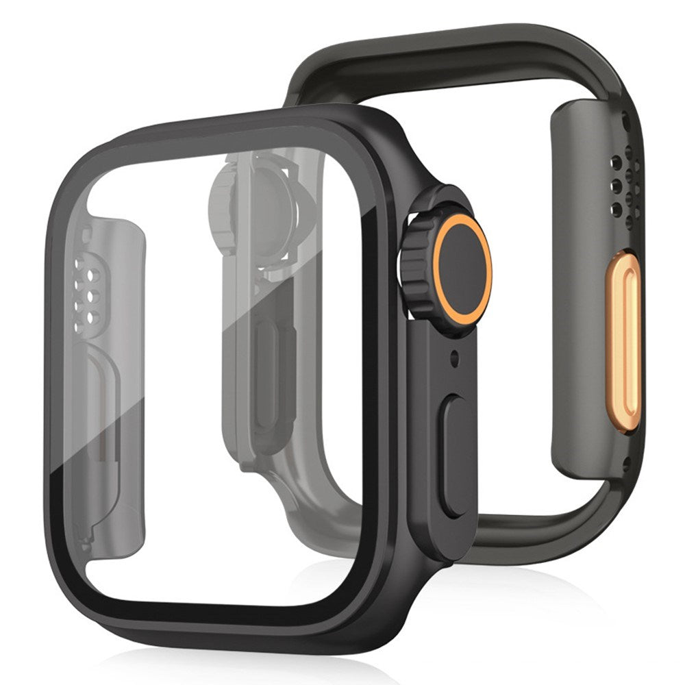 Apple Watch 11 / 10 (46mm) Hårdt Plast Cover m. Skærmbeskyttelsesglas - Sort