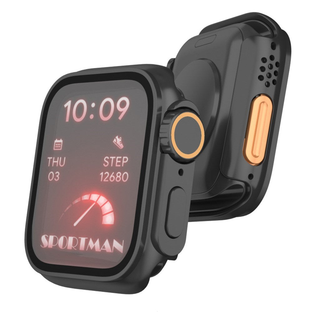 Apple Watch 11 / 10 (46mm) Hårdt Plast Cover m. Skærmbeskyttelsesglas - Blå