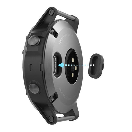 Universel Silikone Støvbeskyttelsesprop til Garmin Smartwatch - 2 stk - Sort