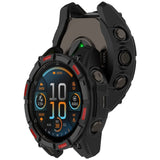 Garmin Tactix 8 Solar (51mm) - Bumper Plastik Cover - Sort / Rød