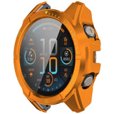 Garmin Tactix 8 AMOLED (51mm) - Hårdt Plastik Cover m. Beskyttelsesglas - Orange / Gul