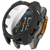 Garmin Tactix 8 AMOLED (51mm) - Hårdt Plastik Cover m. Beskyttelsesglas - Sort / Orange