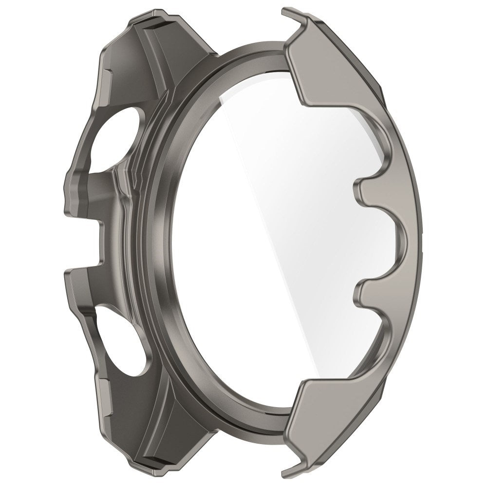 Garmin Tactix 8 AMOLED (51mm) - Hårdt Plastik Cover m. Beskyttelsesglas - Titanium / Blå