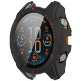 Garmin Tactix 8 AMOLED (47mm) - Hårdt Plastik Cover m. Beskyttelsesglas - Sort / Rød